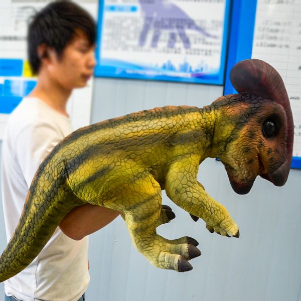 Parasaurolophus dinosaur hand puppets kids‘ toy